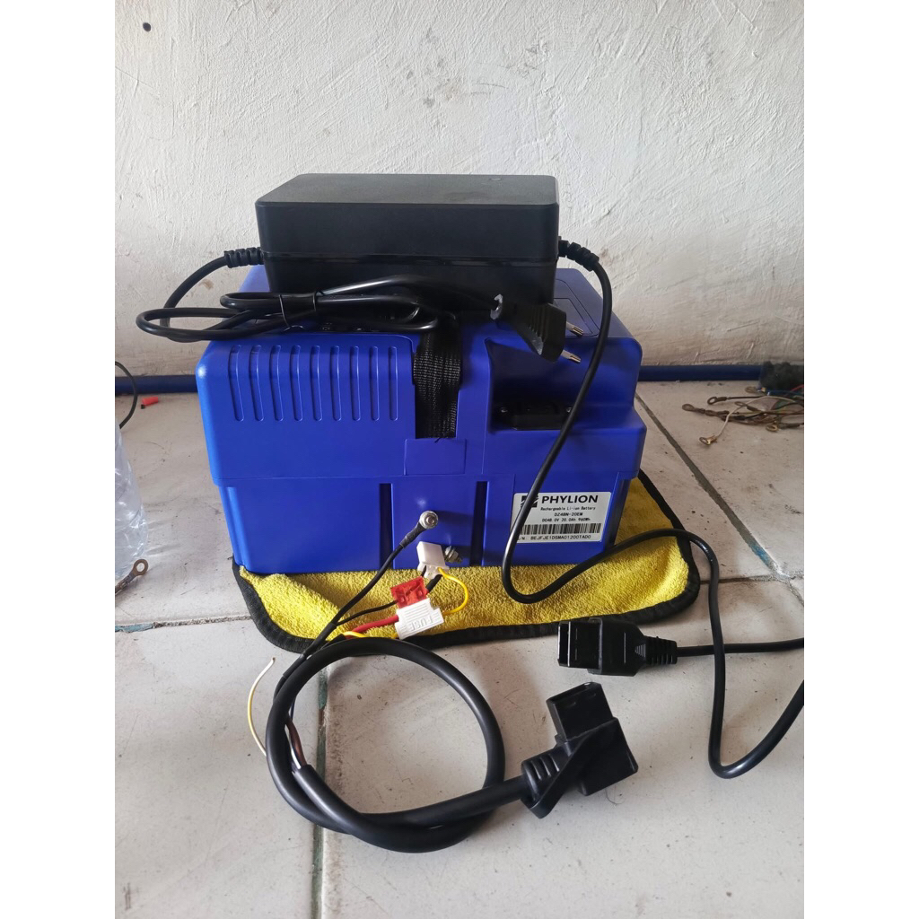 baterai phylion 48v24ah+kabel+charger