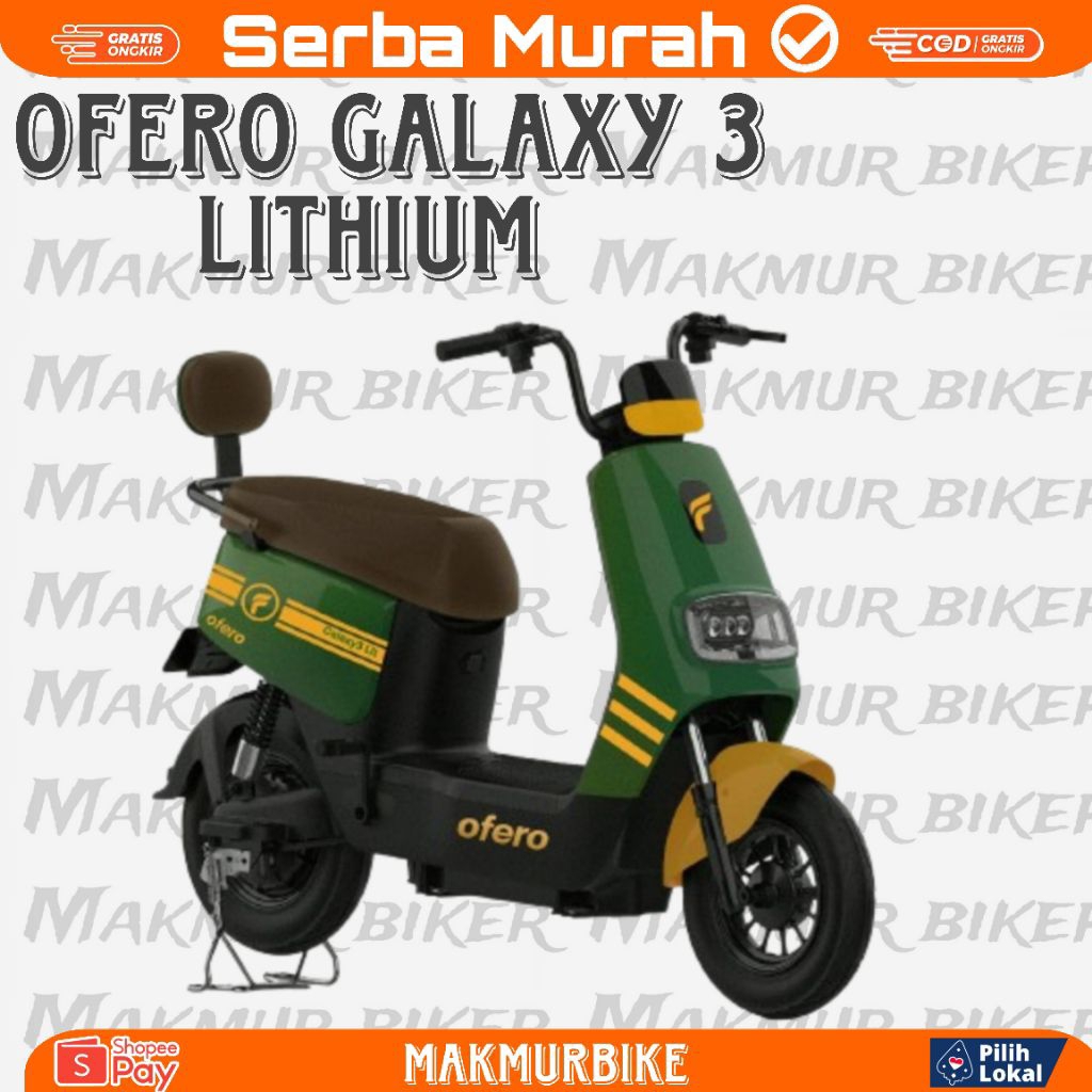 SEPEDA LISTRIK OFERO GALAXY 3 LITHIUM GARANSI RESMI NEW