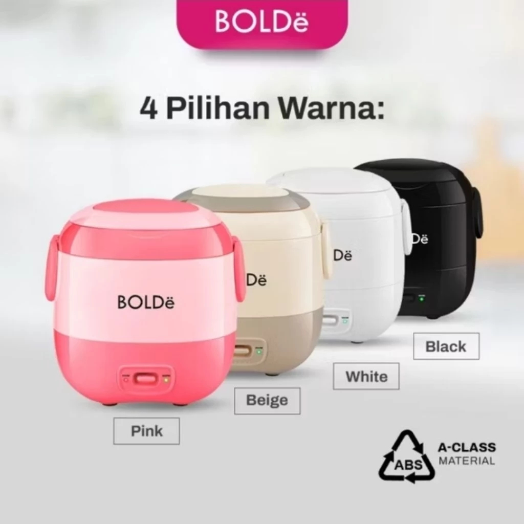BOLDe Super Cook Mini 0.3 Liter Rice Cooker Portable Magic Com Kecil Anti Lengket