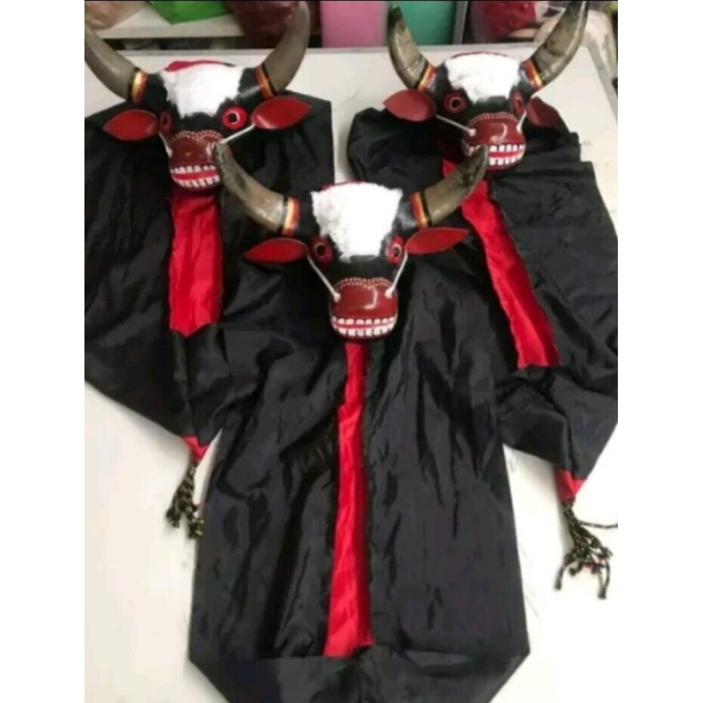 Mainan Bantengan Tanduk Asli / Bantengan Sungu Asli / Banteng Bantengan / Mainan Kesenian Tradisiona