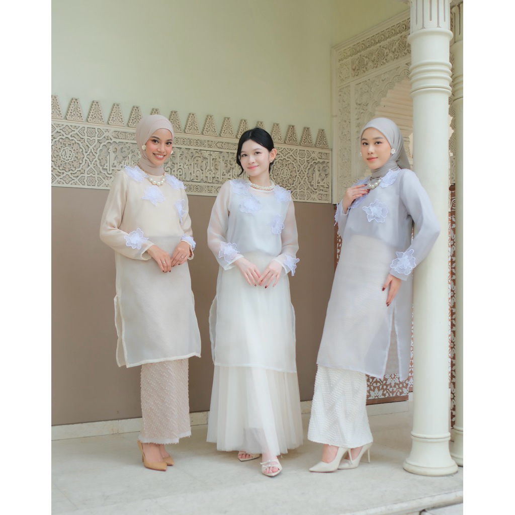 Abinaya - Zui Tuniche | raya collection tunik melayu Outer Kondangan Pesta Vintage Brokat Mewah Eleg
