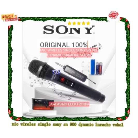 Y40 MIC  SONY WIRELES SINGLE SN 900 DYNAMIC KARAOKE VOCAL Microphone Wireles Resiver Mini MIK MIC MI