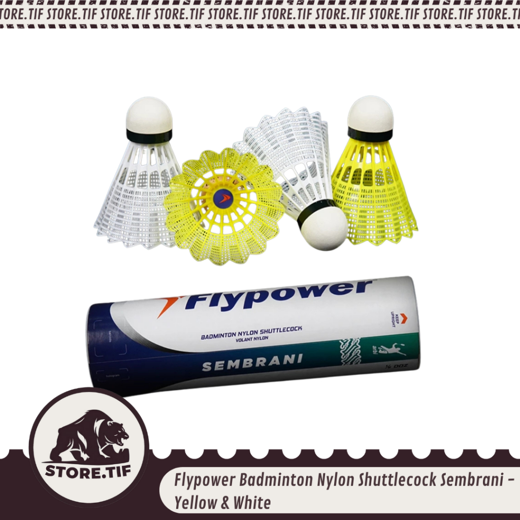 Flypower Badminton Nylon Shuttlecock Sembrani - Yellow & White