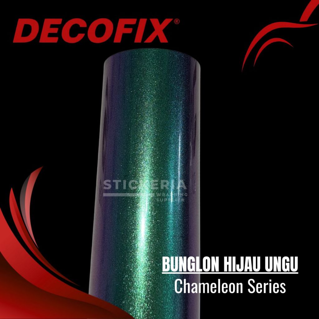 Sticker Bunglon Hijau Ungu / Skotlet Bunglon Chameleon Hijau / Stiker Bunglon Hijau