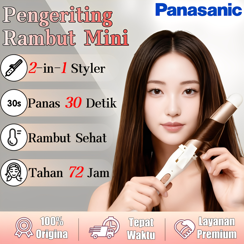 [Tahan Lama 72 Jam] Catokan Rambut 2-in-1 - Untuk Lurus & Keriting, Style Tahan Lama & Sehari Perawa