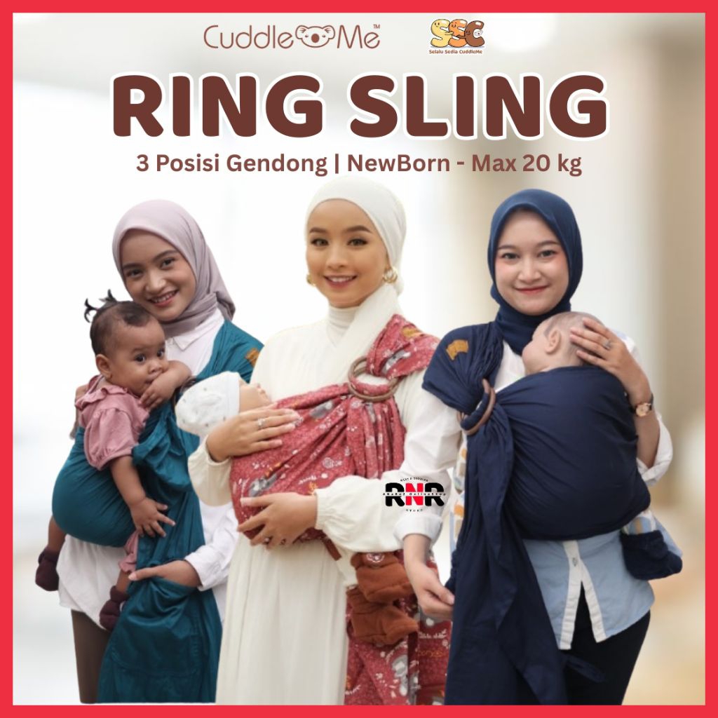 Gendongan Bayi CUDDLE ME Cotton Twill Ring Sling Gendong Jarik M Shape Baby NewBorn