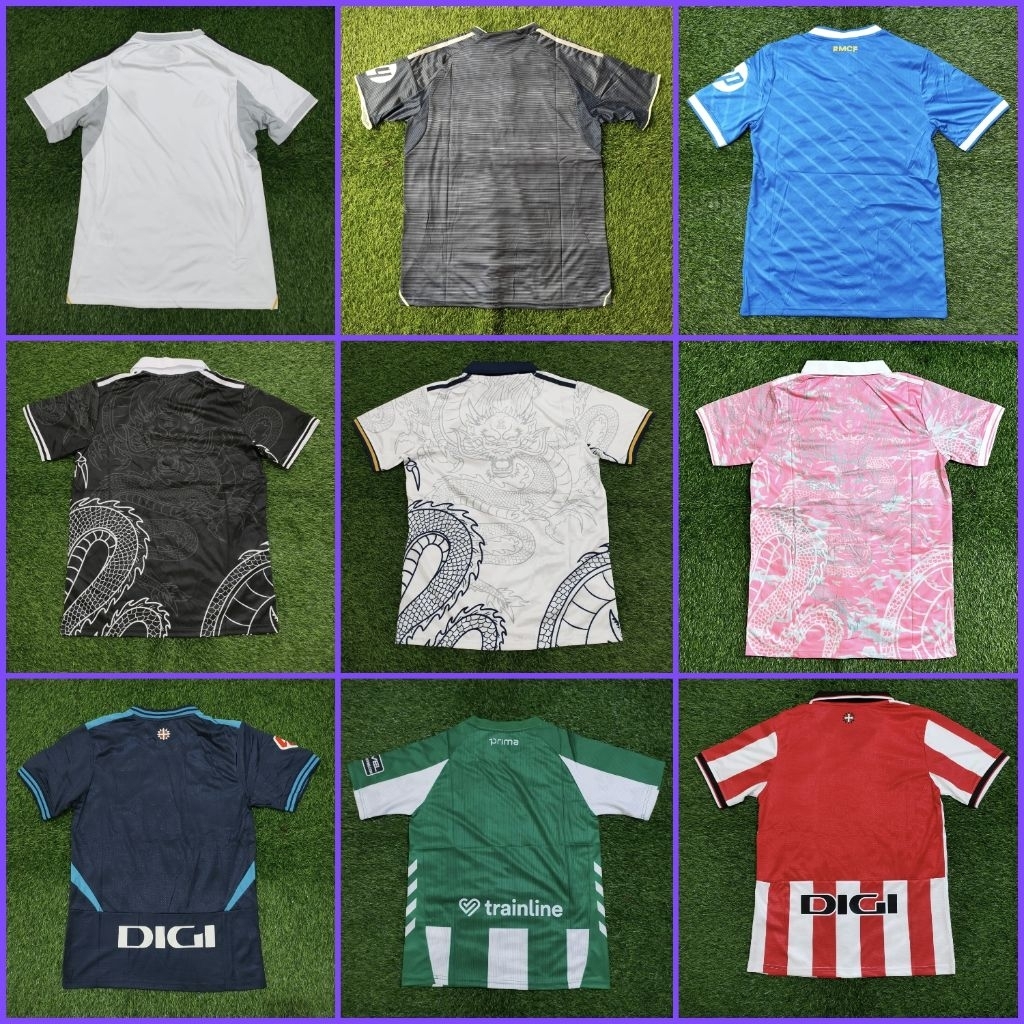 JERSEY BOLA CLUB LIGA SPANYOL HOME AWAY 3RD THIRD SPECIAL EDITION DRAGON NAGA PINK PUTIH HITAM BASEB