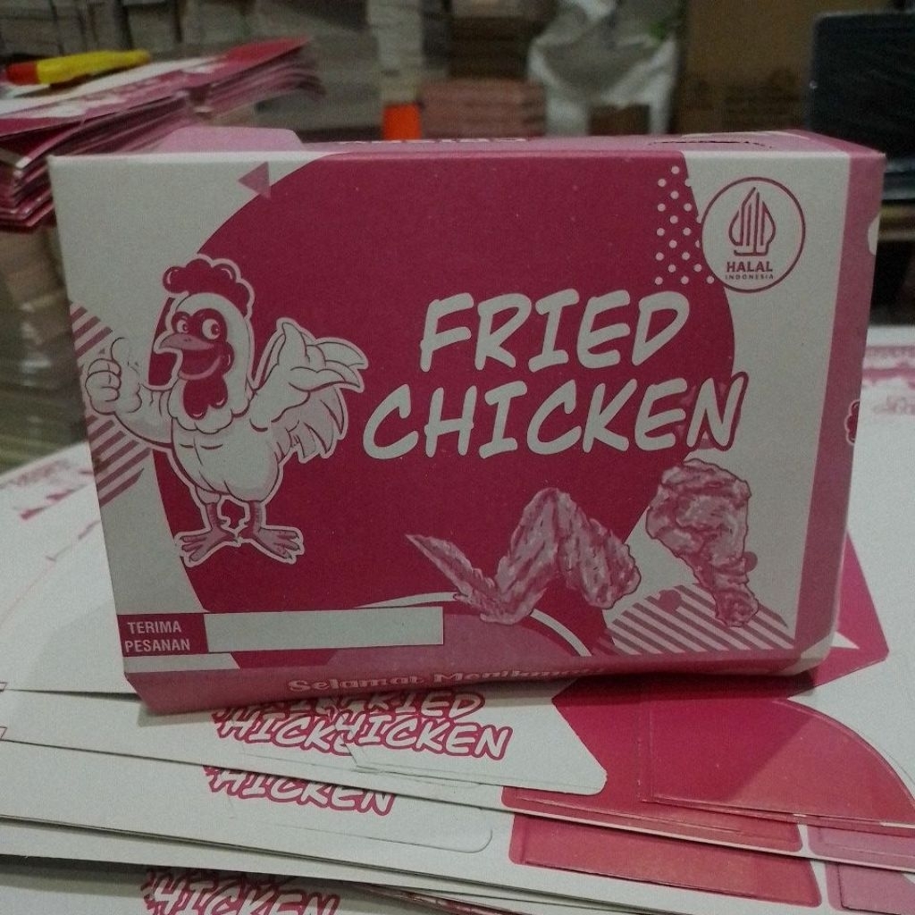 kardus chicken / long box fried chicken 100pcs / fried chicken box