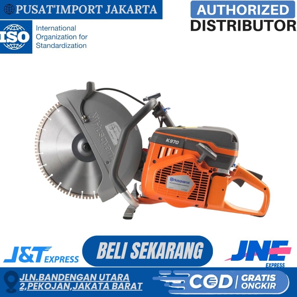 MESIN POTONG BETON / PORTABLE CUTTER MODEL PERSAMAAN HUSQVARNA K970 (16") CONCRATE CUTTER POWER 48KW