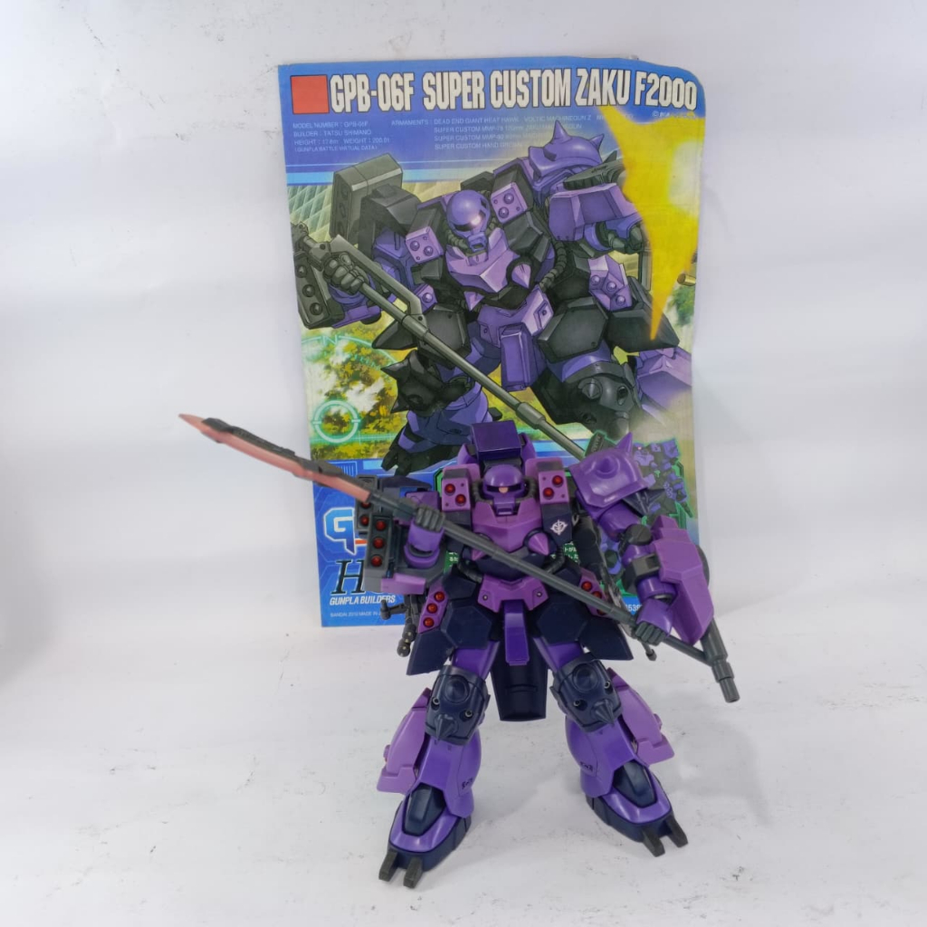 Bandai HG Super Custom Zaku F2000 / Model Kit Gundam Beginning 1/144 2nd Sudah Rakit HS083