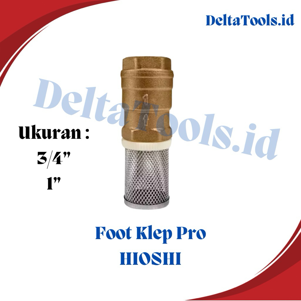 HIOSHI Foot Klep Tandon Toren Pompa Valve Tusen Kuningan Sarangan 3/4 Inch 1 Inch - PRO