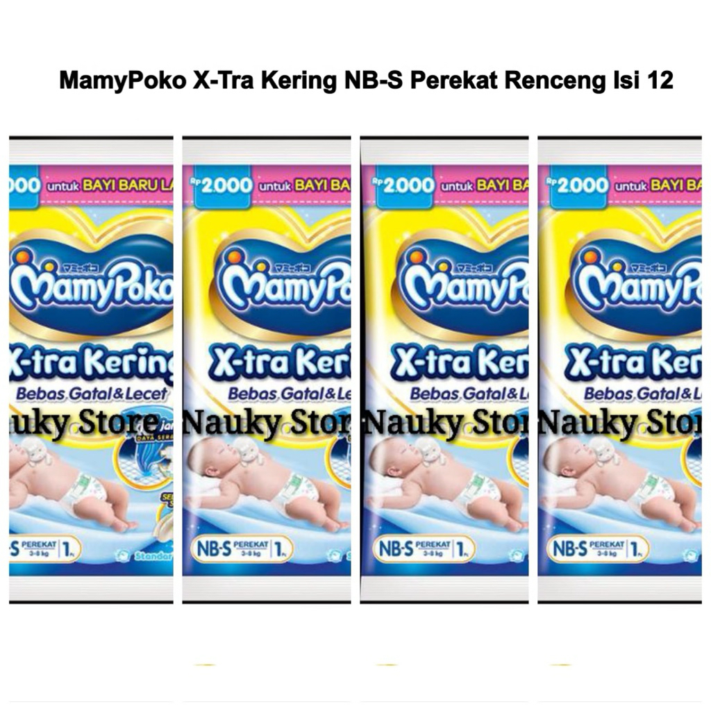 MamyPoko Xtra Kering NB-S Perekat Renceng Isi 12
