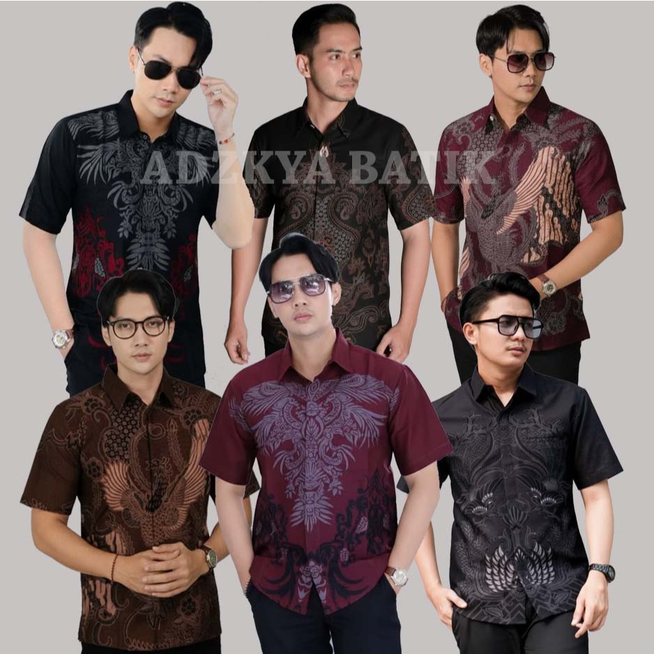 HEM, LENGAN PENDEK, BAJU BATIK, BATIK PEKALONGAN, ATASAN PRIA, SERAGAM BATIK Batik Pria Batik pekalo