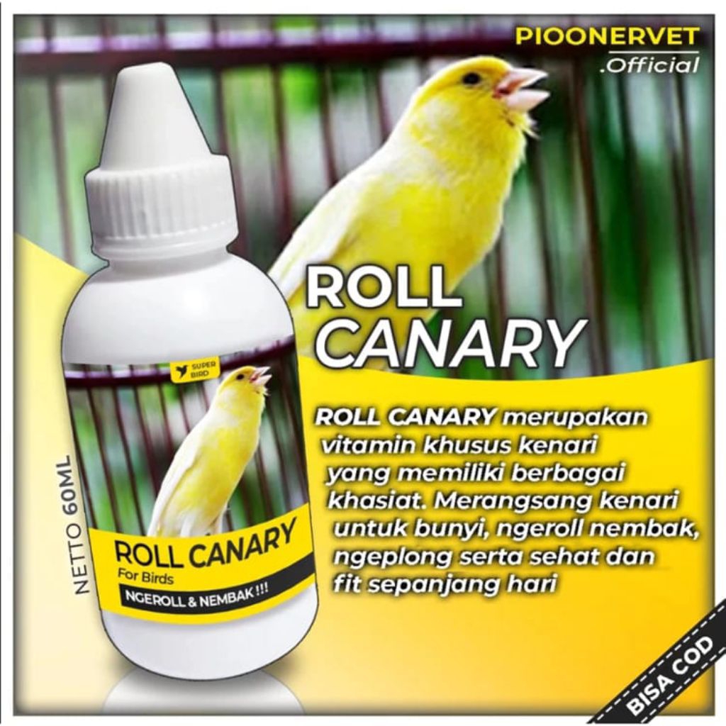 Vitamin burung kenari, burung CANARY ROLL, vitamin plus doping burung kenari menambah stamina burung