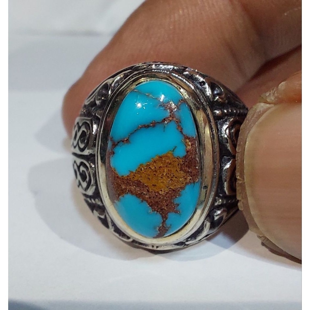 PIRUS MESIR BIRU MUDA GRADASI EST DIM 14x8,5x7 RING 8