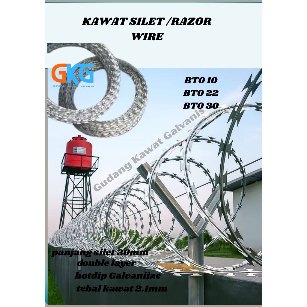 Kawat Silet Galvanis Pagar pengaman rumah Harga Murah