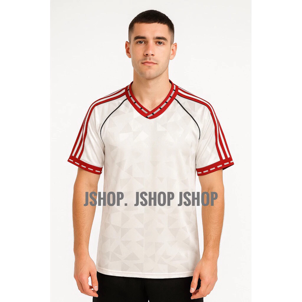 JERSEY BAJU BOLA RETRO MU AWAY 1988 PUTIH JERSEY BOLA RETRO BLOKCORE 1988