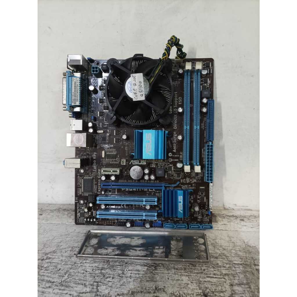 mainboard asus p5g41t-m lx  core quat q8400  ddr3 lga 775 siap pakai