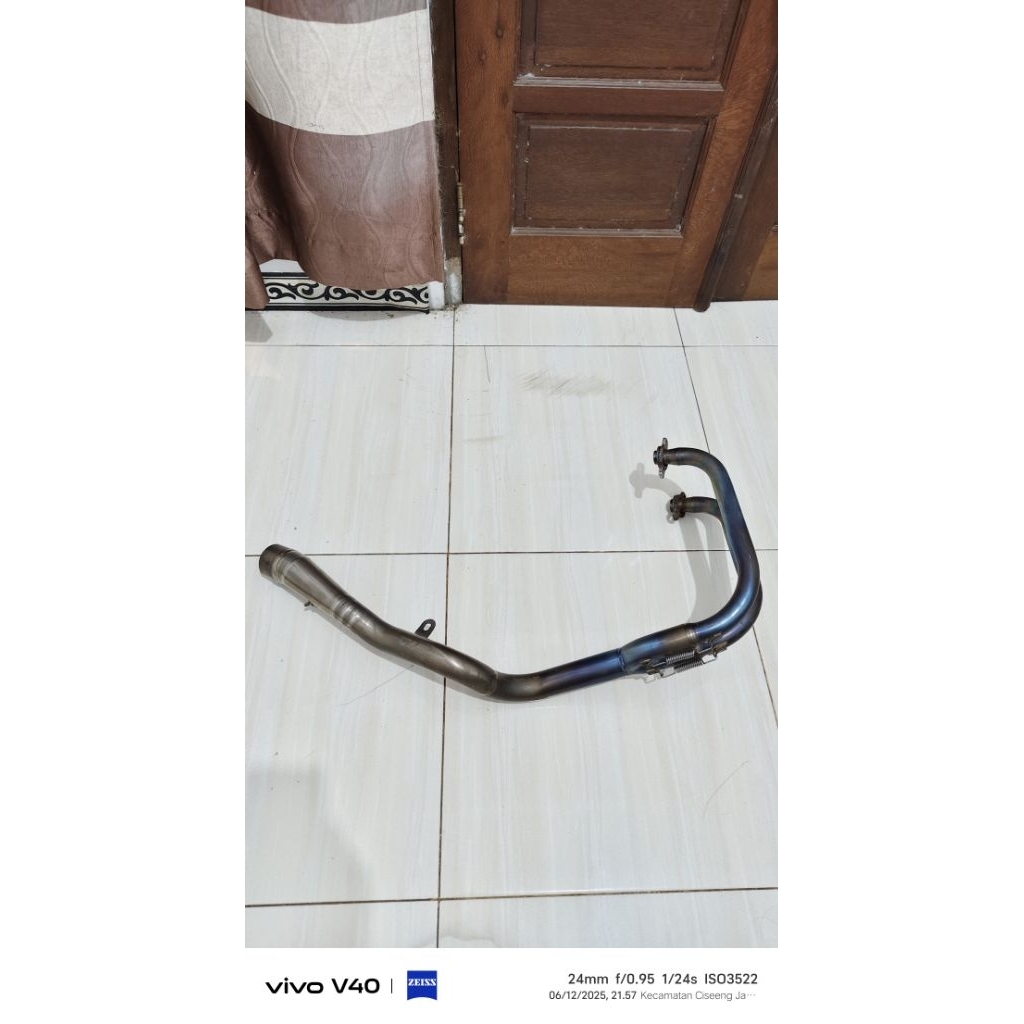 header leheran knalpot R9 titanium kawasaki ninja 250 fi old Z250 fi original