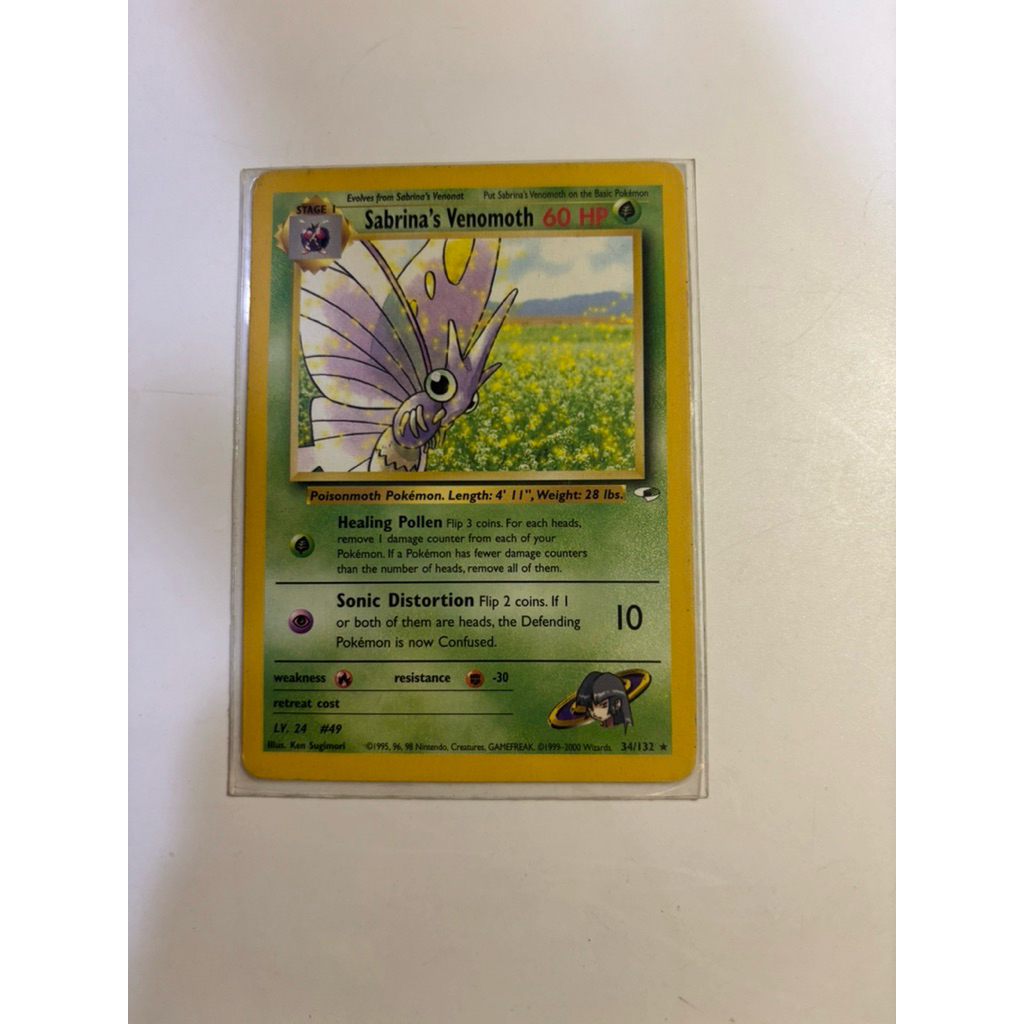 pokemon sabrina's venomoth 60hp 34/132 first edition