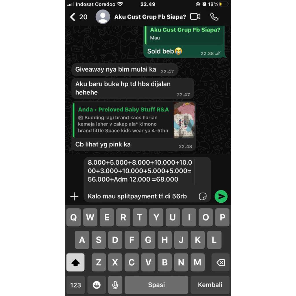 link co cust grup wa ka grup aku siapa?