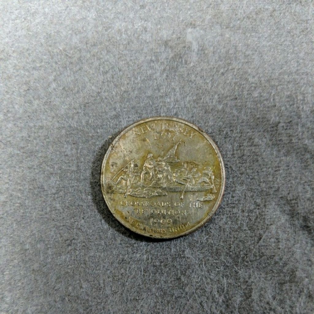 koin liberty quarter edisi 50 state Amerika new Jersey 1999