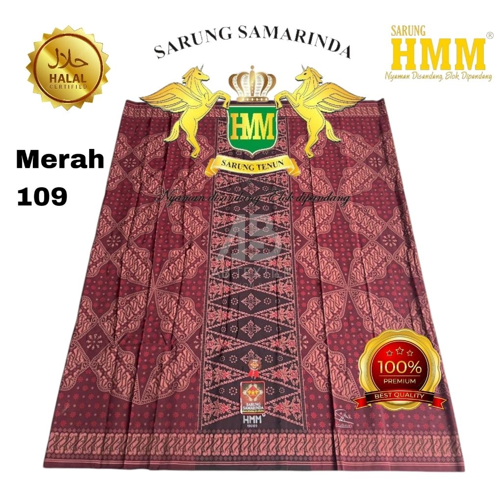 Sarung HMM Motif Batik Motif Kembang Premium Awet ABtextile