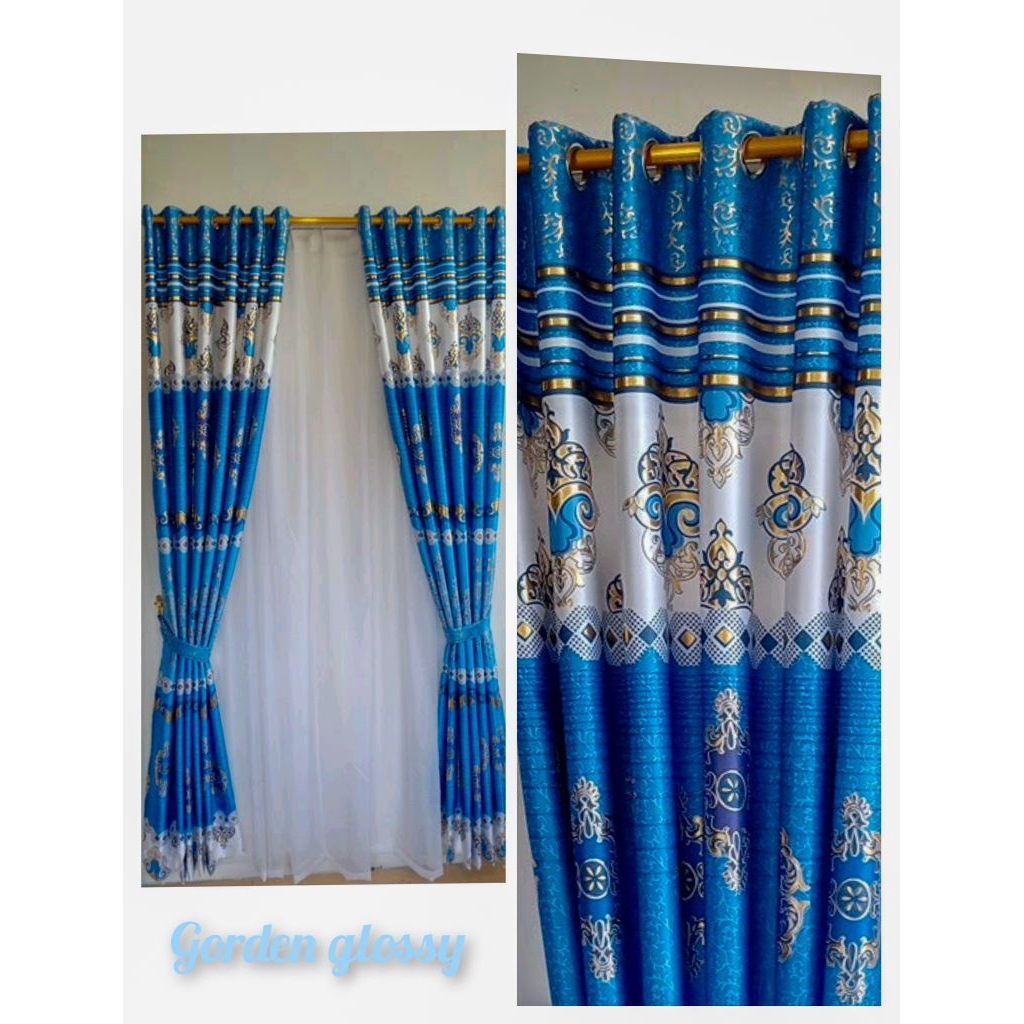 gorden, pintu bahan blackout motif model Smokering motif batik