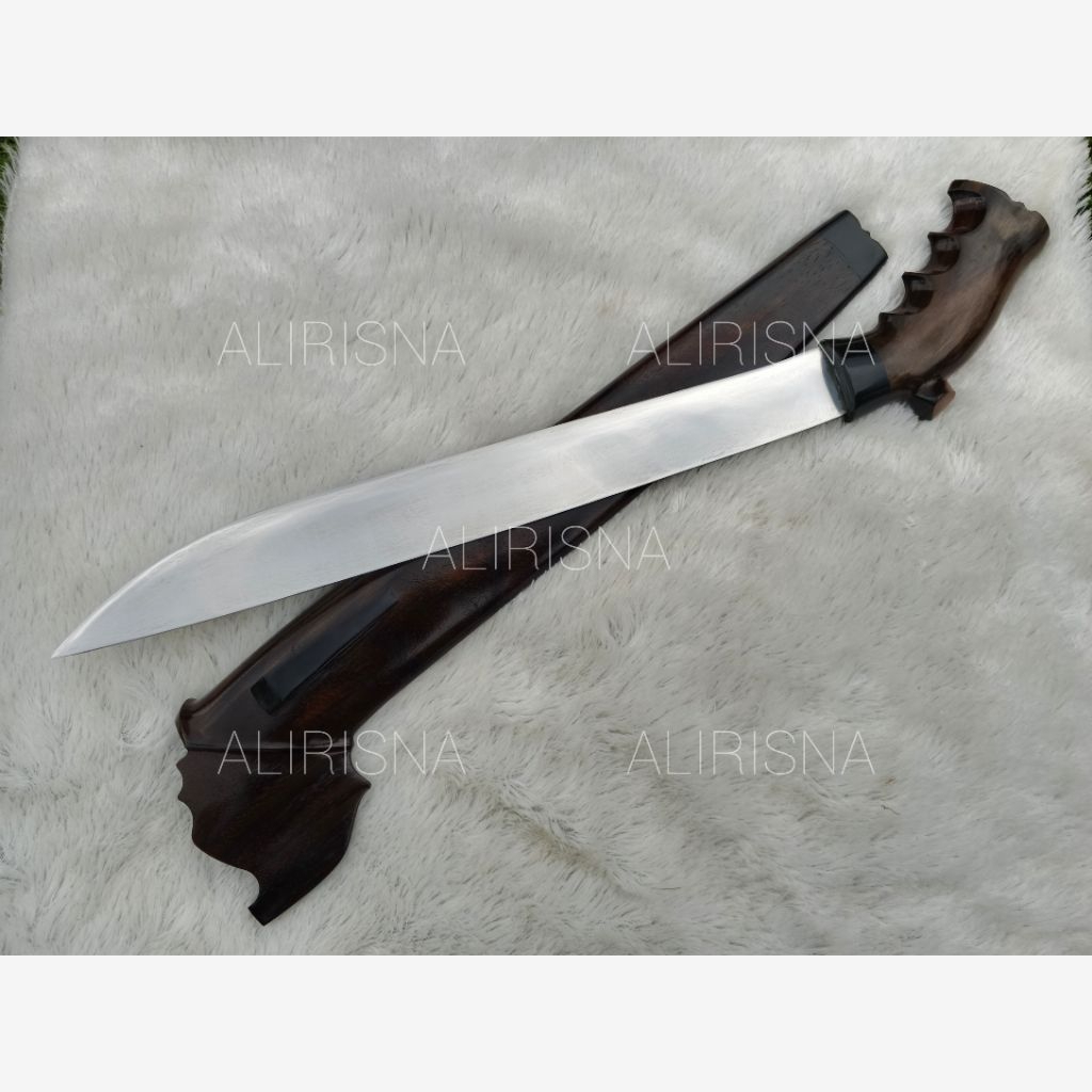 Pisau Sembelih Panjang Baja D2 Original