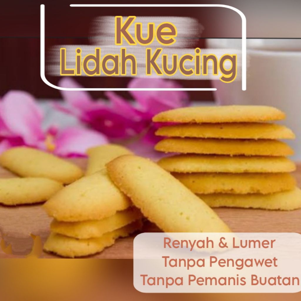 Kue Lidah Kucing Premium Renya & Lembut/Kue Lidah Kucing 250-500gr/Kue Lebaran