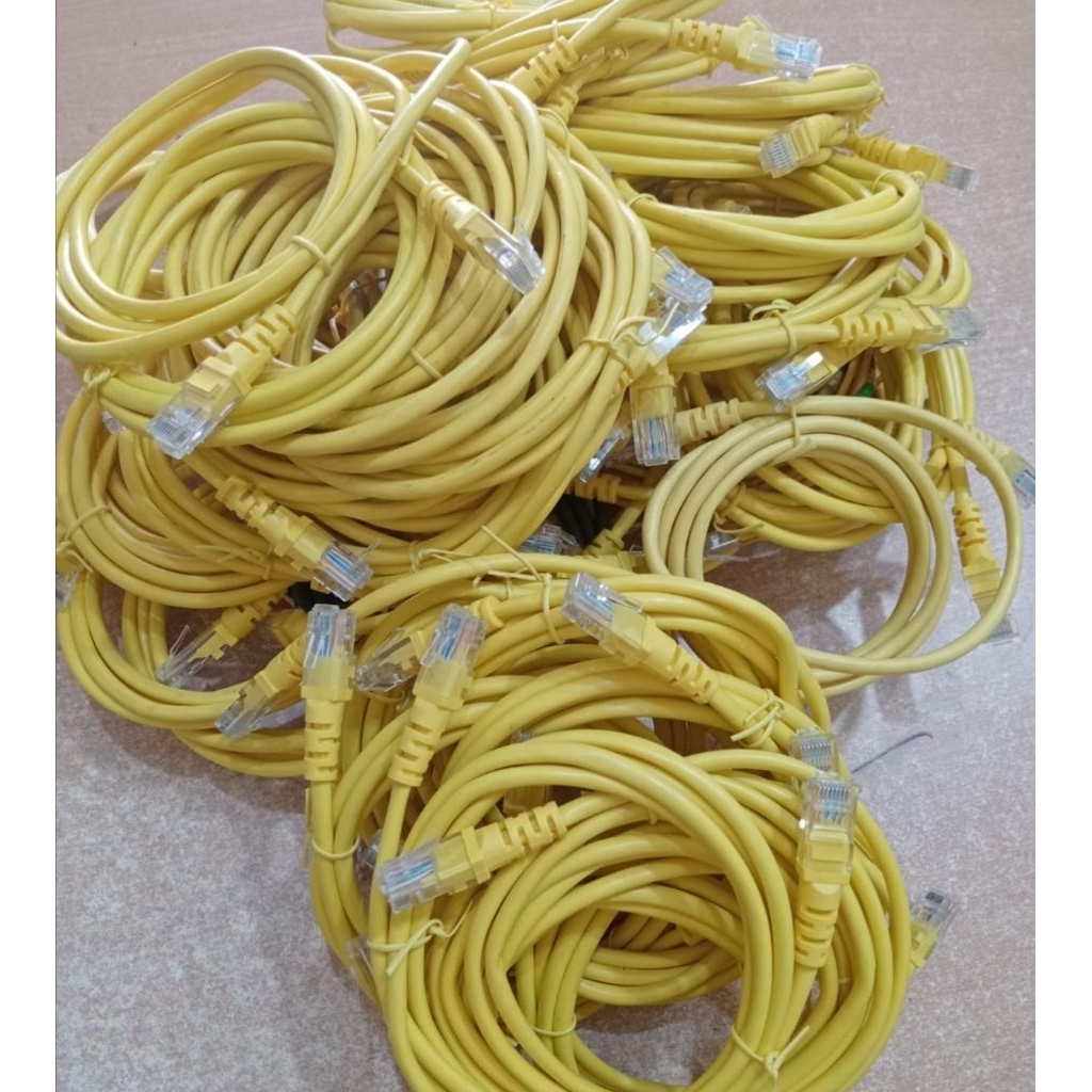 Kabel LAN UTP Ethernet RJ45, 1 Meter - 1.5Meter 8Pin Original Pabrikan