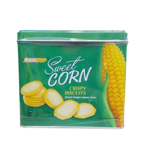 Biskitop Sweet Corn Crispy Biscuits Kaleng 400 gr