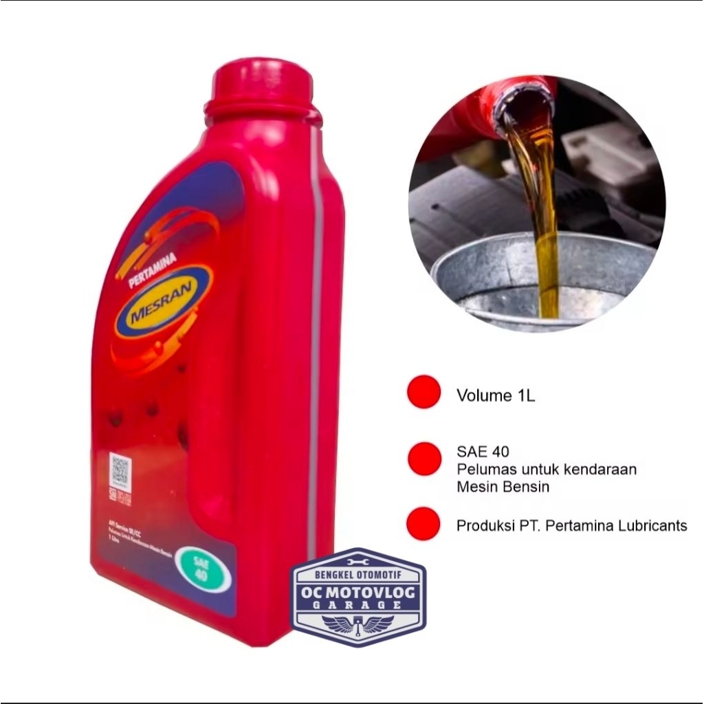 Oli Mesran SAE 40 1Liter untuk motor bensin