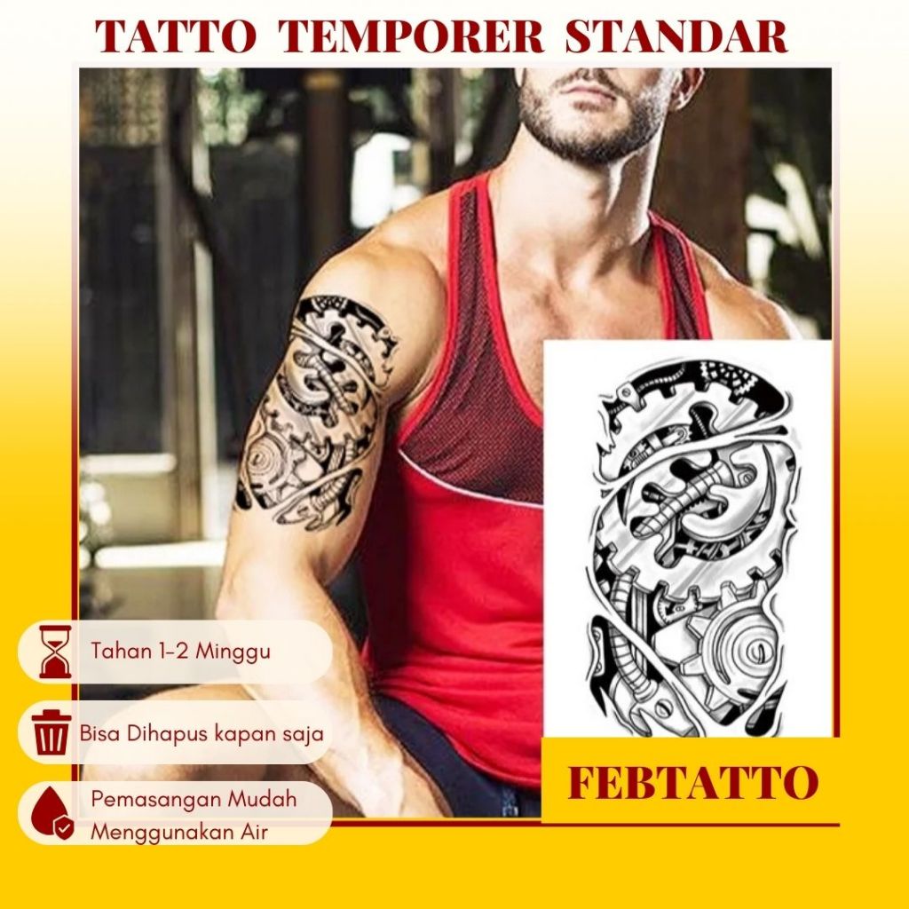 Temporary Tattoo Size 21cmx15cm Aesthetic Tattoo Motif Temporary Tattoo Stickers Halal Wholesale Wat