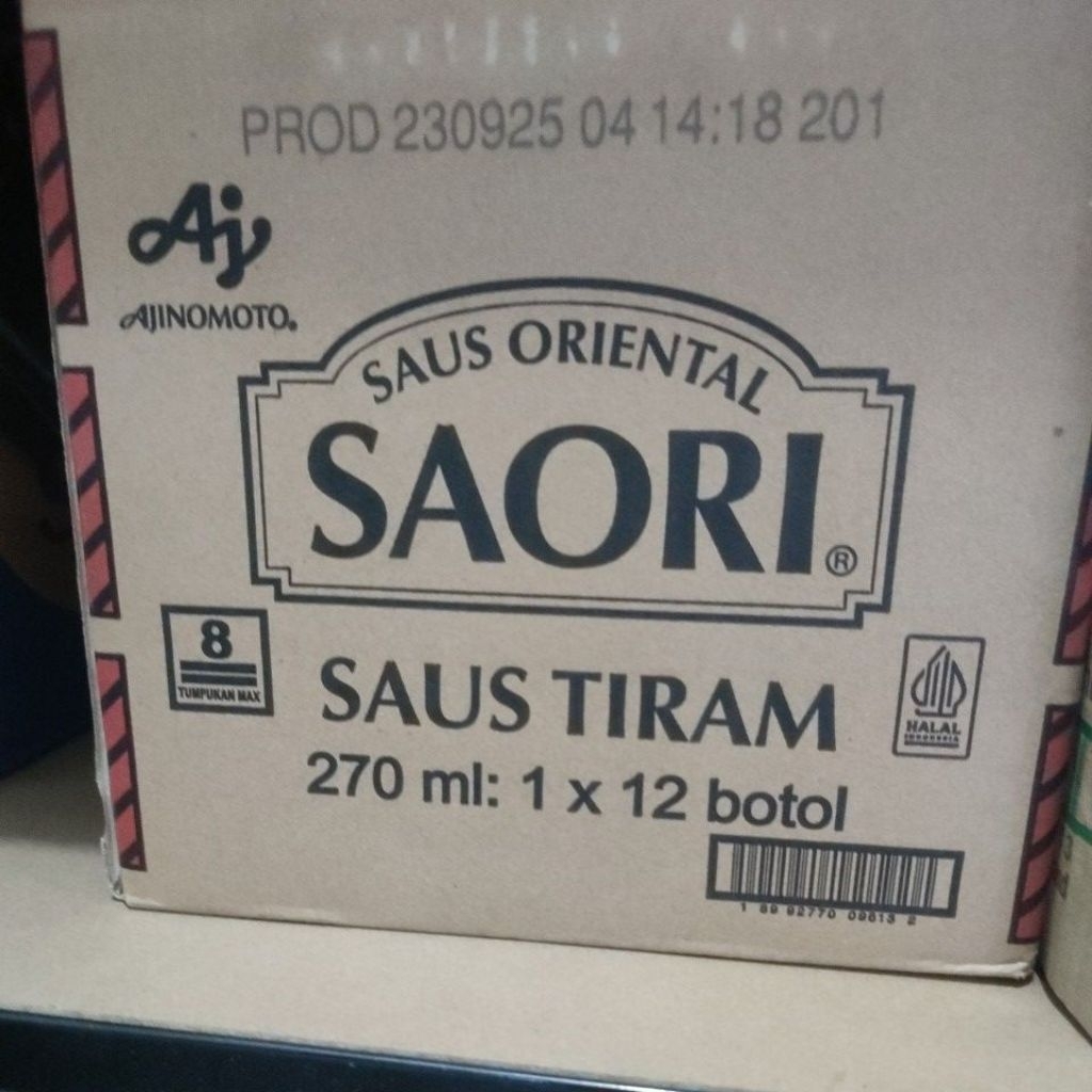 Saori saos Tiram Saori 270 ml 1DUS ISI 12PCS