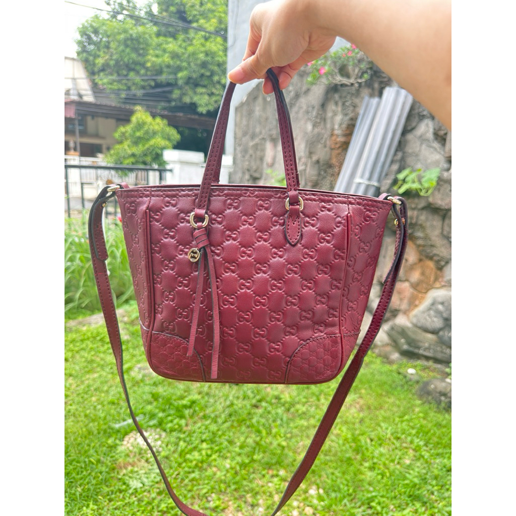 Gucci Bree Tote Small Bordeaux Wine (Maroon)