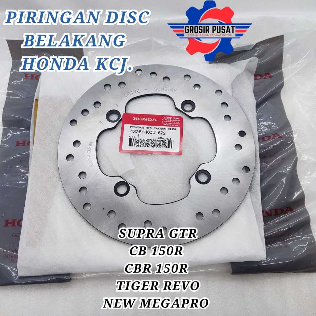 PIRINGAN CAKRAM HONDA KCJ TIGER REVO PIRING CAKRAM BELAKANG ORI MEGAPRO NEW CAKRAM DISC CBR 150R