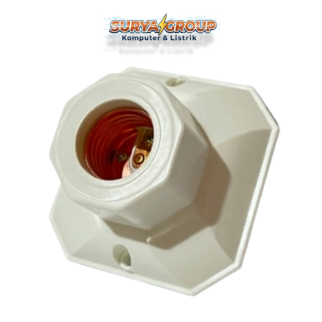 Fitting Lampu Segidelapan - Fitting Plafon Paxton segi8 / Tempat Bohlam Plafon Bulat Segi 8 Paxton