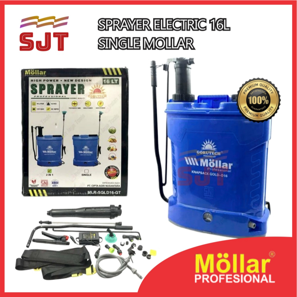 Sprayer Elektrik Mollar 16 Liter Single Pump | Alat Semprot Tanaman Pertanian Disinfektan Hama Kebun