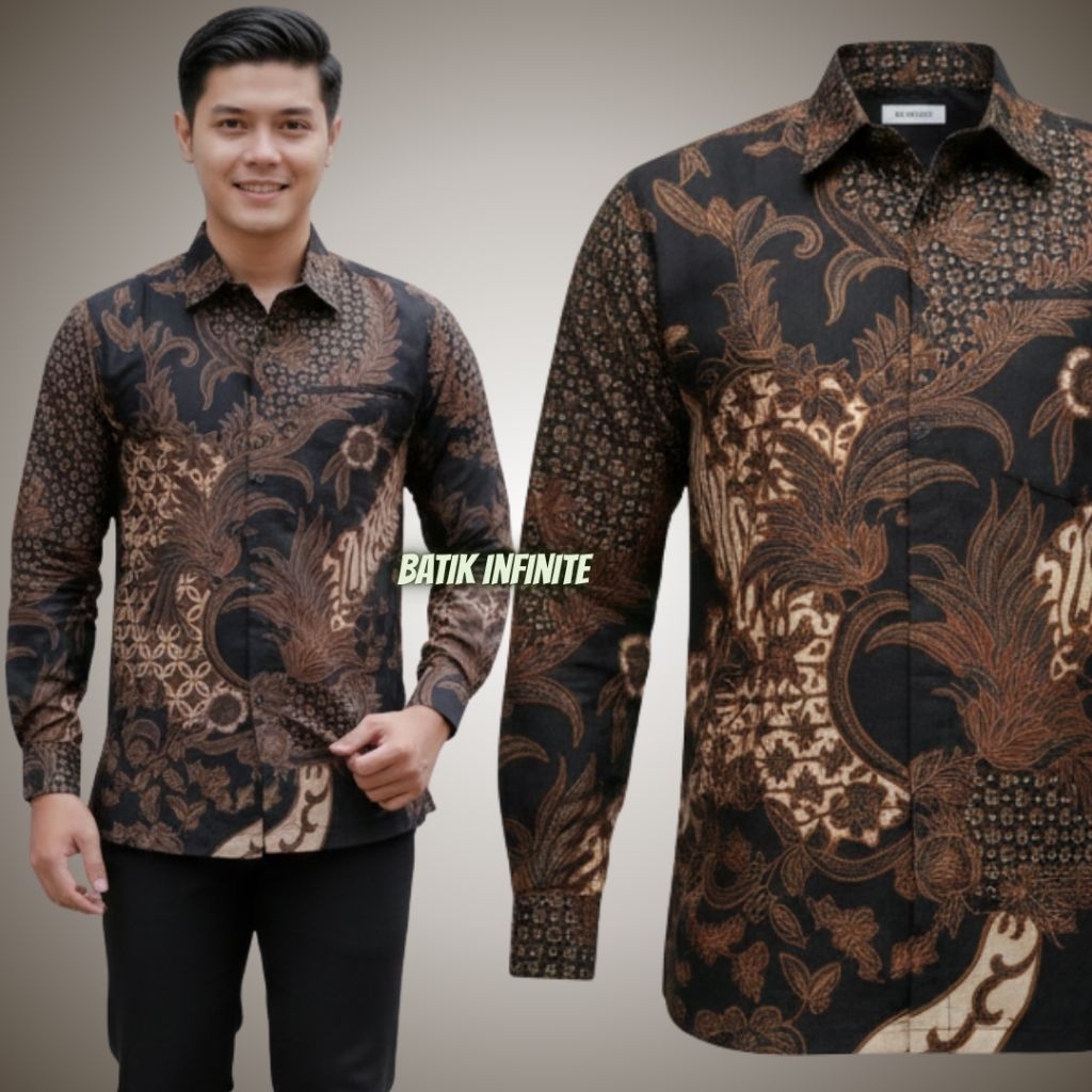 Kemeja Batik Atasan Batik Bahan Adem Simple Baju Premium Pria Pakaian Resepsi Best Seller Kekinian