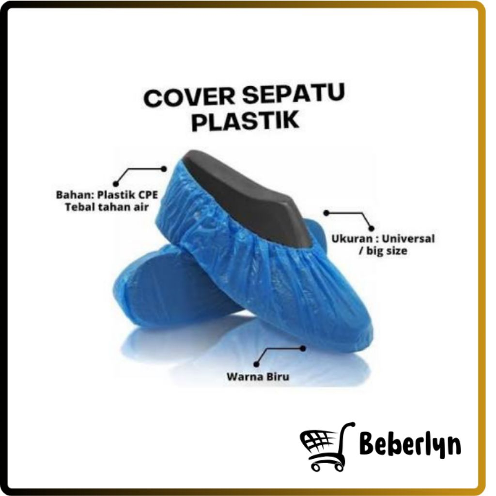 100 Pcs Shoes Cover Cpe Plastic Disposable