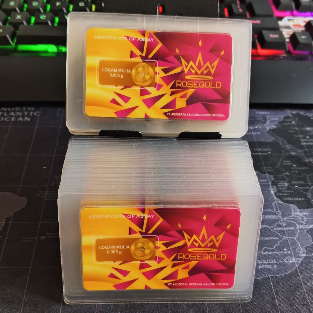 ROSE GOLD 0,005 GRAM LOGAM MULIA EMAS MURNI