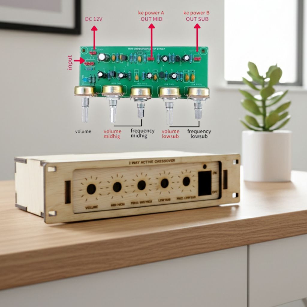 Box Mini Crossover 2 Way 5 Potensio Miniatur
