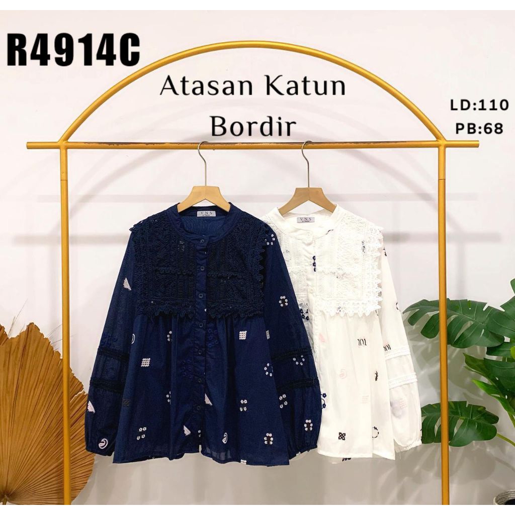 atasan katun bordir, atasan ootd, atasan cantik, atasan bordir