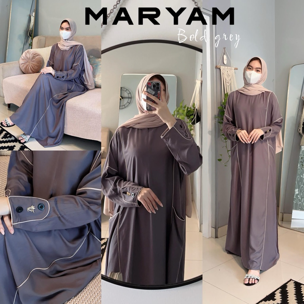 GAMIS ABAYA MARYAM POLOS & MOTIF BY FAIRUZ