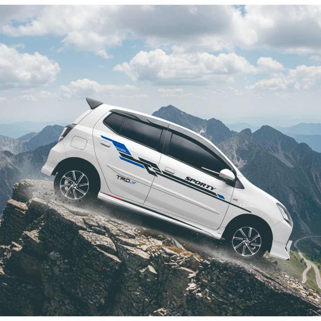 Stiker Cutting Mobil Agya Ayla Variasi minimalis