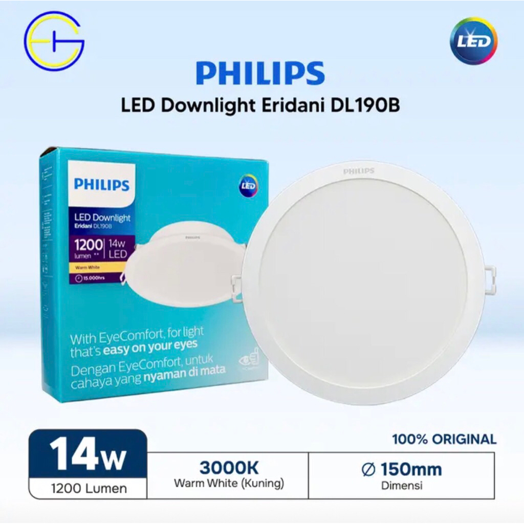 Philip LED Downlight Eridani 190B 14W
