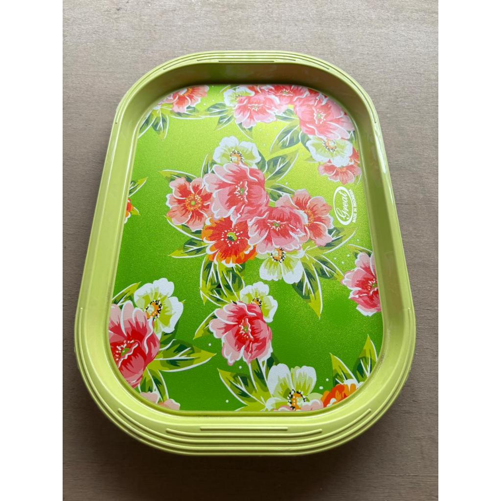 NMP372502 Nampan Plastik Motif Bunga Plastik