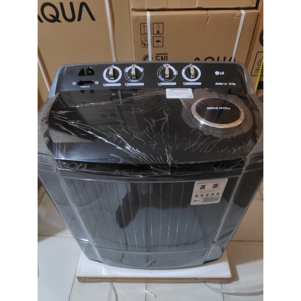 Mesin Cuci LG 2 Tabung P 1000 - Kapasitas10 Kg Roller Jet Pulsator
