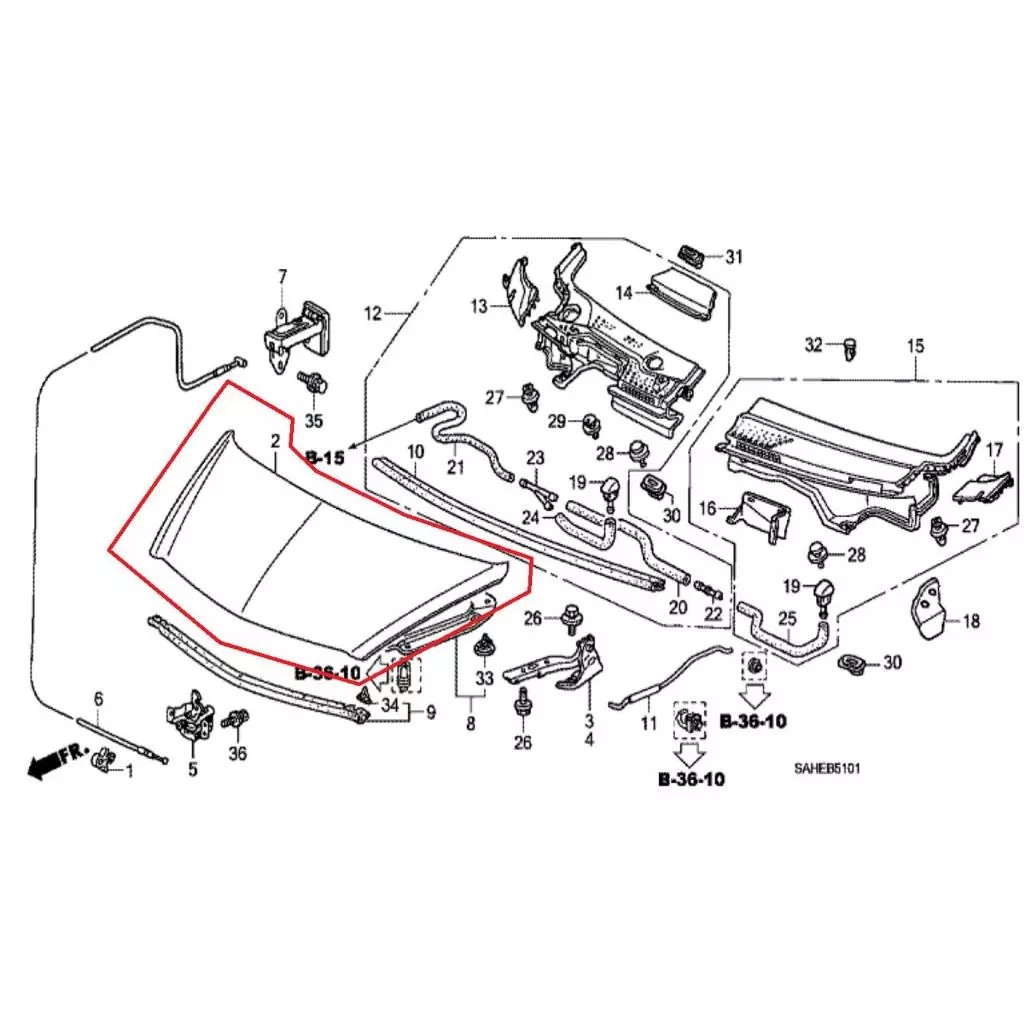 Kap Mesin Honda Jazz GD3 2004 2005 2006 2007 Original
